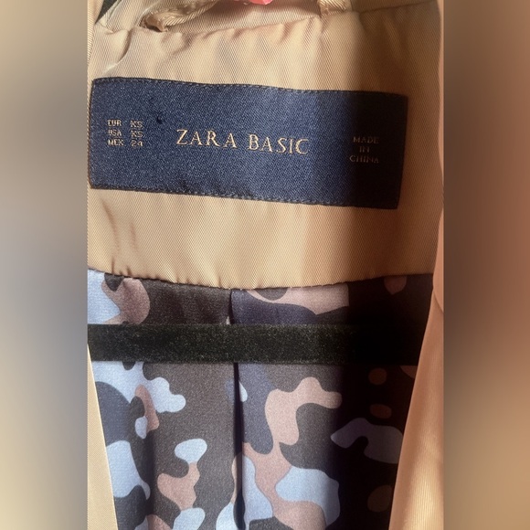 Zara day 2 nite trend camel lined silky feel modal 2 pcket lightweight jacket XS - Picture 4 of 5